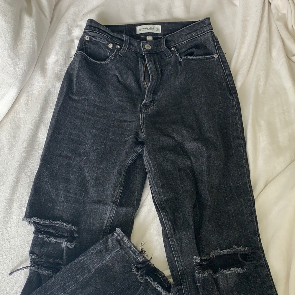 Abercrombie & Fitch Curve Love Size 27 4R Ultra High Rise Ankle Straight